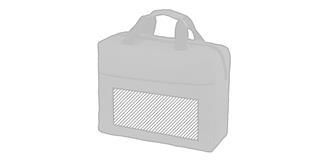 Porte-documents en polyester 600D large Lirkop - Marquage Recto