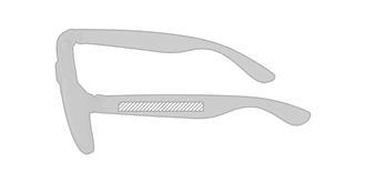 Lunettes de soleil en plastique translucide Mirage - Marquage branche droite