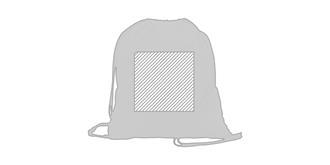 Sac à dos à cordons de serrage en coton Curtys - Marquage Recto