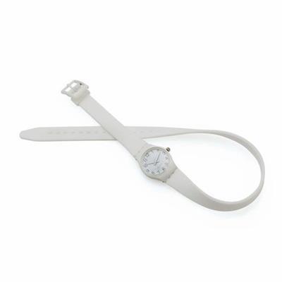 Montre bracelet en silicone brillante Siret Blanc