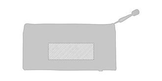 Trousse à zip en PVC avec cordon Latben - Marquage Recto