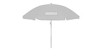 Parasol de plage en nylon résistant Tanker - Impression 1er pan du parapluie