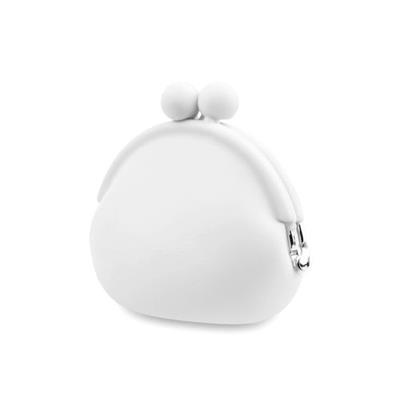 Porte-monnaie en silicone avec clip Babel Blanc