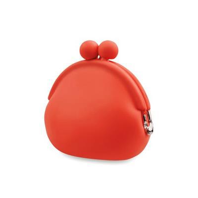 Porte-monnaie en silicone avec clip Babel Rouge