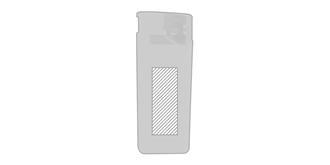 Briquet à gaz rechargeable en plastique Mundia - Marquage Verso