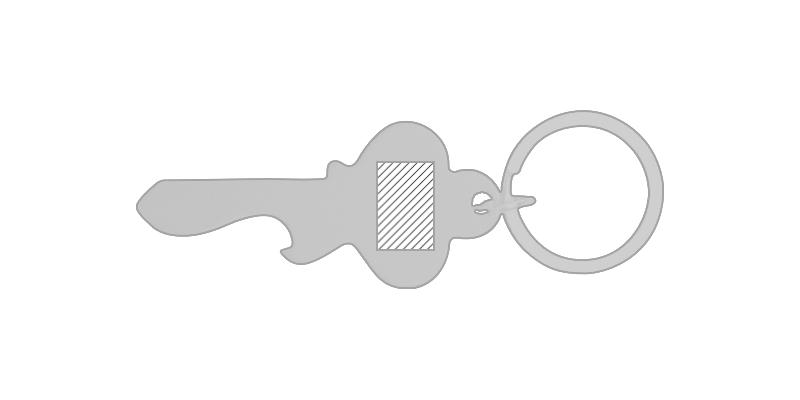 OBG.PUB - Porte-clés décapsuleur ouvre bouteille Cliffa - Marquage Recto Porte-clés décapsuleur ouvre bouteille Cliffa - Marquage Recto