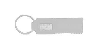 Porte-clés en polyester drapeau espagnol Espania - Marquage Recto