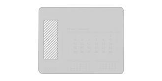 Tapis souris calendrier souple en PVC Renduxa - Impression Droite