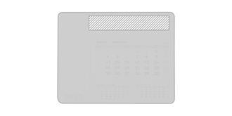 Tapis souris calendrier souple en PVC Renduxa - Impression Gauche