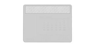 Tapis souris calendrier souple en PVC Renduxa - Impression Haut