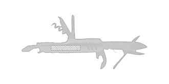 Canif multi-usages en acier inoxydable Kolmins - Marquage Recto