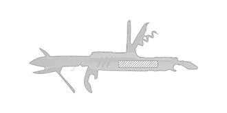 Canif multi-usages en acier inoxydable Kolmins - Marquage Verso