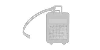 Identificateur valise en forme de trolley Clorsta - Impression Bas