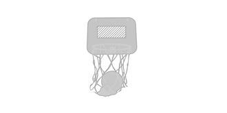 Panier de basket en PVC avec panneau Jardon - Marquage Recto