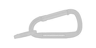 Mousqueton aluminium avec anneau métallique Zoro - Marquage Recto