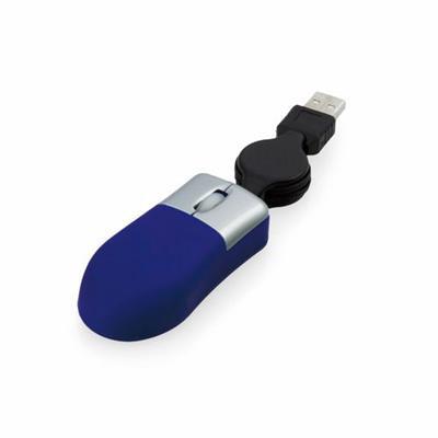 Mini souris optique à câble en plastique Yonko Bleu