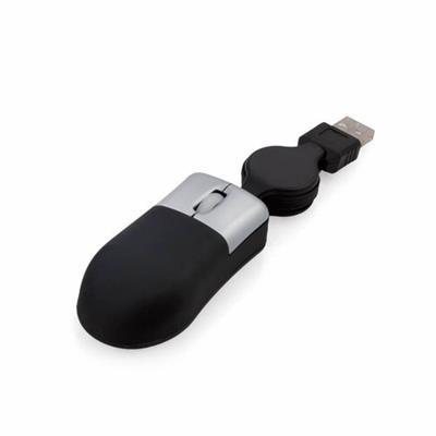Mini souris optique à câble en plastique Yonko Noir