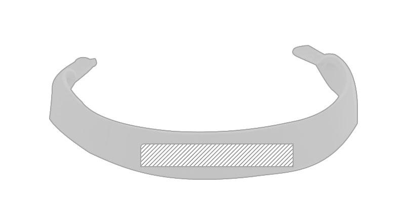 OBG.PUB - Bandelette Lunettes en softshell doux Napal - Marquage Verso Bandelette Lunettes en softshell doux Napal - Marquage Verso