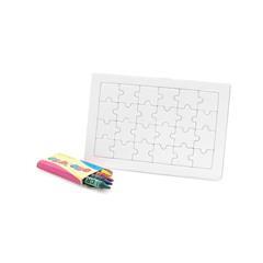 OBG PUB - Puzzle avec boite de 4 crayons cire Geta