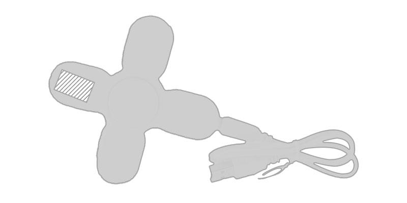 OBG.PUB - Port USB avec spinner anti-stress Kuler - Marquage manche droite Port USB avec spinner anti-stress Kuler - Marquage manche droite