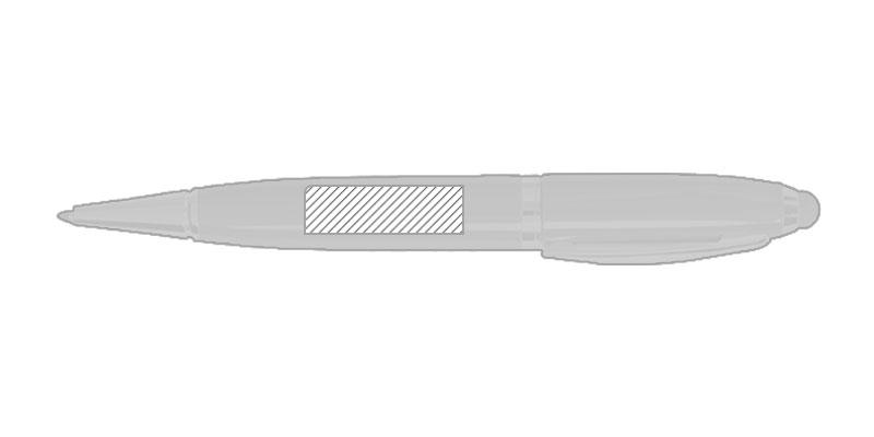 OBG.PUB - Stylet Bille multi-usages USB 8GB Silvan - Marquage Recto Stylet Bille multi-usages USB 8GB Silvan - Marquage Recto