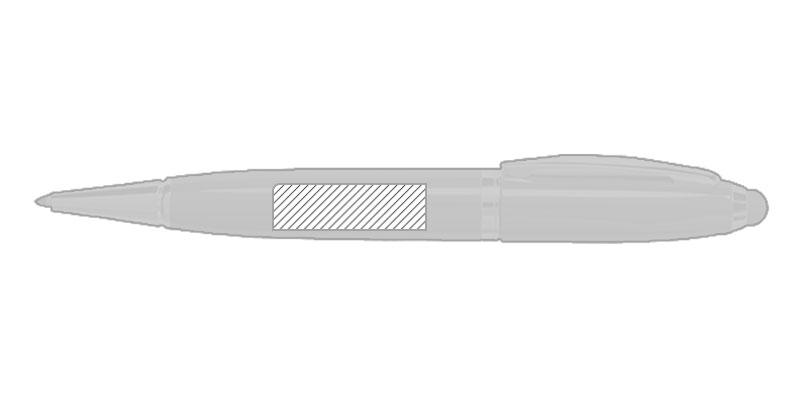 OBG.PUB - Stylet Bille multi-usages USB 8GB Silvan - Marquage Verso Stylet Bille multi-usages USB 8GB Silvan - Marquage Verso