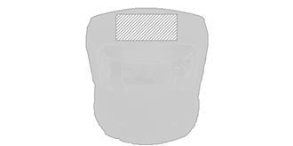 Lampe de poche pour vélo en silicone Myrtos - Impression Haut