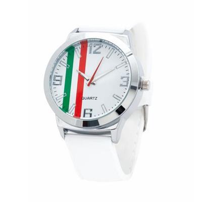Montre bracelet drapeau en silicone Enquis Vert / Rouge