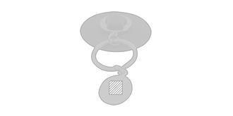 Porte-clés monnaie en métal Halm - Marquage Recto