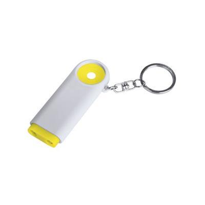 Porte-Clés lumineux plastique avec monnaie Kirpo Jaune