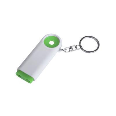 Porte-Clés lumineux plastique avec monnaie Kirpo Vert