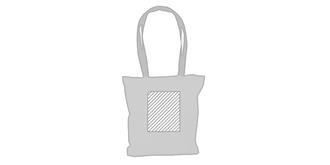 Sac cabas en coton longues anses en couleur Fuzo - Impression Haut