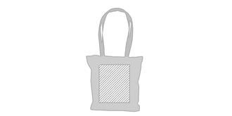 Sac cabas en coton longues anses en couleur Fuzo - Marquage Verso
