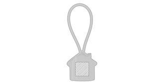 Porte-Clés en métal en forme de maison Housy - Marquage Verso