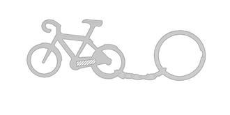 Porte-Clés en forme de bicyclette aluminium Alcik - Marquage Recto