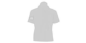 Polo Enfant Blanc YPS180 en coton Peya - Marquage manche droite