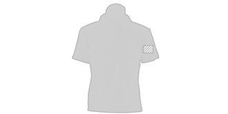 Polo Enfant Blanc YPS180 en coton Peya - Marquage manche gauche