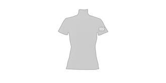 T-Shirt femme blanc 100% coton 180g/m2 Kawe - Marquage manche gauche
