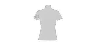 T-Shirt femme blanc 100% coton 180g/m2 Kawe - Marquage manche droite