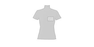 T-Shirt femme blanc 100% coton 180g/m2 Kawe - Marquage poitrine gauche