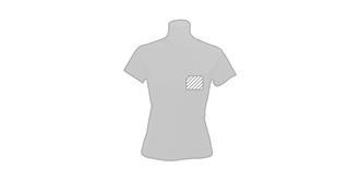 T-Shirt femme 100% coton 150g/m2 Naïmas - Marquage poitrine gauche