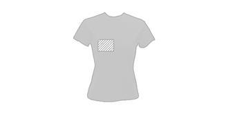 T-Shirt pour femme entièrement en polyester Plear - Marquage poitrine droite