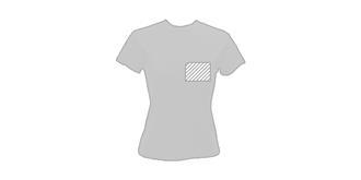 T-Shirt pour femme entièrement en polyester Plear - Marquage poitrine gauche