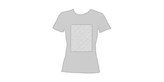T-Shirt femme blanc 100% coton 180g/m2 Kawan - Marquage Recto