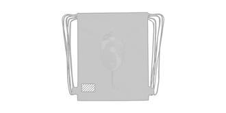 Sac à dos pliable à cordons de serrage Kisla - Marquage Recto