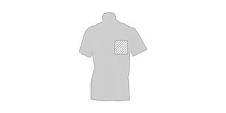 T-Shirt adulte blanc 100% coton lourd Jai - Marquage poitrine gauche