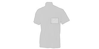 T-Shirt adulte blanc 100% coton 130g/m2 Yon - Marquage poitrine gauche