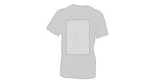 T-Shirt adulte blanc 100% coton 130g/m2 Yon - Marquage Verso