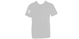 T-Shirt adulte couleur 100% coton lourd Printo - Marquage manche droite