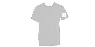 T-Shirt adulte couleur 100% coton lourd Printo - Marquage manche gauche